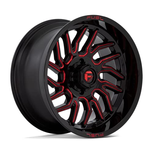 FUEL OFF-ROAD D808 HURRICANE 20X10, 6X5.5, 4.79, 18mm GLOSS BLACK MILLED RED TINT - D80820008447 - color: GLOSS BLACK MILLED RED TINT, size: 20X10, 6X5.5, 4.79, -18mm