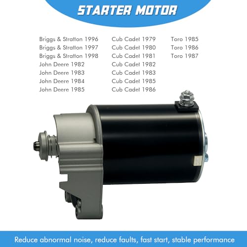 Starter Motor Replacement for Briggs V Twin 14HP 16HP 17HP 18HP 19HP 19.5HP 20HP 20.5HP 21HP 22Hp 399928 393017 495100 498148 394674 394808 497596 422707 460777 400707 42A777 42A707
