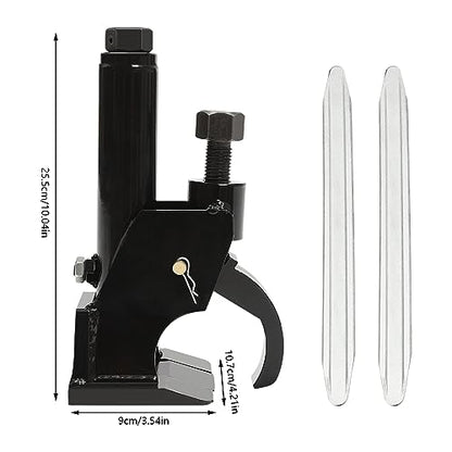 Manual Tire Bead Breaker Tool, 10-21 in Adjustable Tire Changer, Iron Steel Bead Buster with 2 Pcs 12 Inch Crowbars, Portable Compact for ATV Golf Cart Truck Tractor Bus, Black