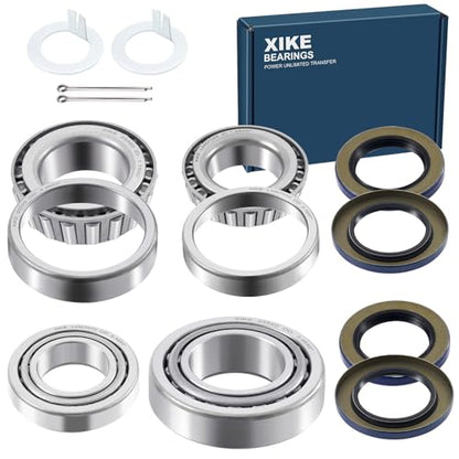 XiKe 2 Set Fits 5,200-6,000 lb Axles Trailer Wheel Hub Kit, 25580/25520 ＆ LM67048/LM67010 Bearings, 21333TB, 22333TB /10-10, 10-36 Seal and Cotter Pin. - size: 25580/20 ＆ LM67048/10 + Seal ID 2.125'' ＆ 2.250'', style: Pack 2 Set