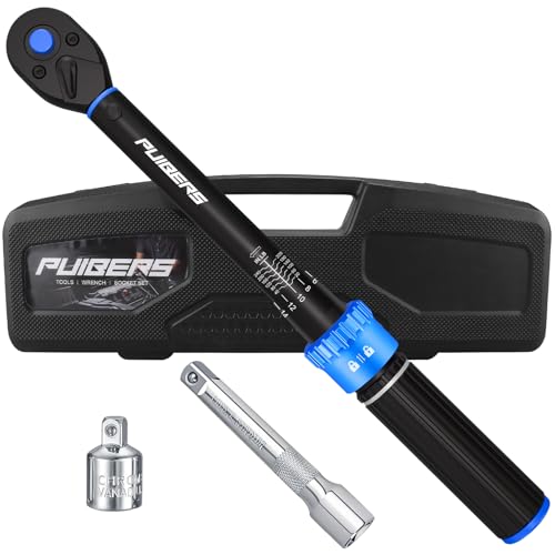 3/8" Drive Inch Pound Torque Wrench 20-240 in.lb, ±3% Accuracy, Dual-Direction 72-Tooth Small Torque Wrench Set with Extension Bar 3/8" Adapter for Bike Motorcycle Car Maintenance - size: 3/8" 20-240 in.lb - 4 Pcs