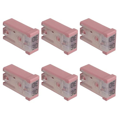 30A 32V Mini Slotted Automotive MCASE Shaped Cartridge Fuse Kit(Pack of 6pcs,30A) - style: 30A
