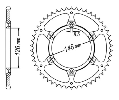 520 Motorcycle Chain and Sprocket Kit compatible with Suzuki RMZ250 2013-2020