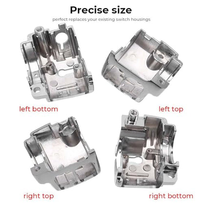 Motorcycle Handlebar Switch Housing Kit Fit for Harley 2014-later XL, 2012-2017 Dyna and 2011-2024 Softail (Chrome) - color: Chrome
