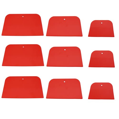 9 PCS Plastic Body Filler Spreaders Auto Spreader Automotive Body Filler for Applying Fillers, Putties, Glazes, Caulks and Paint - 4, 5, 6 inches