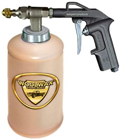 woolwax Lanolin Vehicle undercoating kit (4) Quarts w/PRO Gun & (2) Extension Wands. Straw (Clear) Color