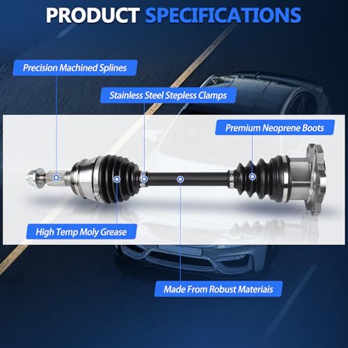 Maxfavor CV Axle Front Fit for 2007 2008 09-2020 Chevy Silverado 1500 Tahoe - size: Front Driver or Passenger