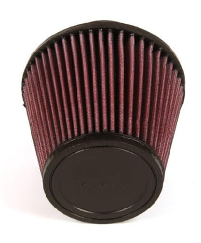 K&N High-Flow Original Lifetime Universal Clamp-On Air Filter: High Performance, Premium, Washable: Flange Diameter: 3 In, Filter Height: 5 In, Flange Length: 1.75 In, Shape: Round Tapered, RU-3580