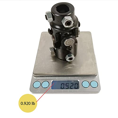 1" DD X 3/4" DD Black Steering Universal Joint Single U Joint Shaft,Total Length: 83mm (3-1/4")