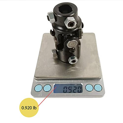 1" DD X 3/4" DD Black Steering Universal Joint Single U Joint Shaft,Total Length: 83mm (3-1/4")