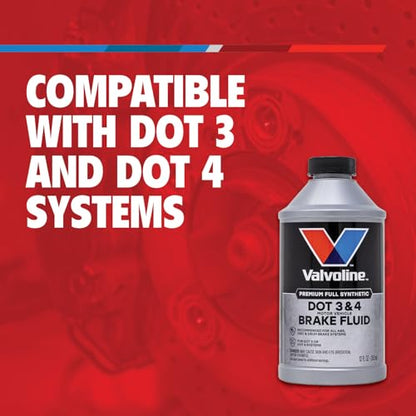 Valvoline DOT 3 & 4 Synthetic Brake Fluid, 12 oz - size: 12 fl oz