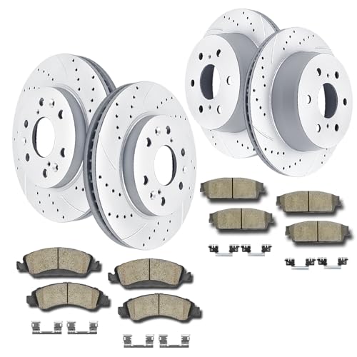 Acinoparts Front and Rear Brake Kit for Cadillac Escalade - size: ABK00201