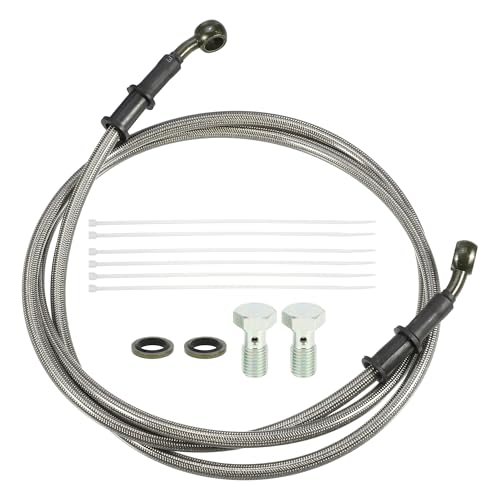 uxcell 1 Set 1.6m 5.25ft Motorcycle Hydraulic Brake Line Hose Universal - size: 160CM