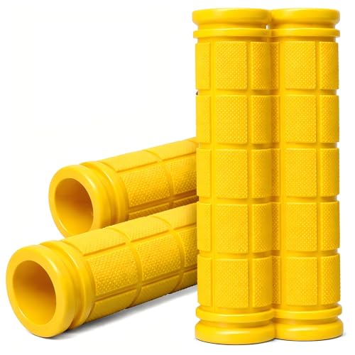 CHUNZEXI 4 PCS Rubber Bike Handlebar Grips - color: Yellow