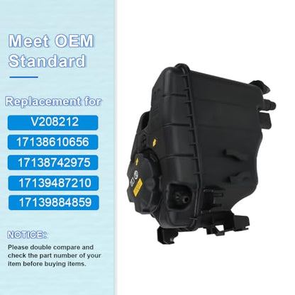 Engine Coolant Reservoir Tank w/Cap Replacement for BMW 740i 2016-2017