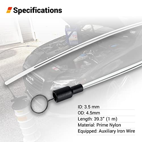 EWK 3.5 x 4.5 mm Slim Hose for 6.5L 10.5L 15L Pneumatic/Manual & Manual Oil Changer Vacuum Fluid Extractor Pump - style: slim 3.5 x 4.5 mm
