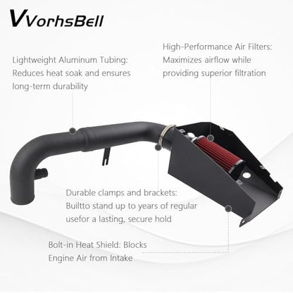 Cold Air Intake for 10-14 VW Golf/GTI MK6/MK3/MK2 2.0T VW-MK666 - size: 10-14 MK6/MK2/MK3 2.0T(VW-MK666)
