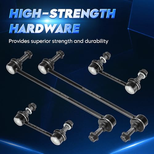 Front Strut Assembly & Sway Bar Links for 2013-2018 Ford Fusion 2.0L Except 19" Wheels, Shock Absorbers Replace 172638 6PCS - size: Front (13-18 FUSION)