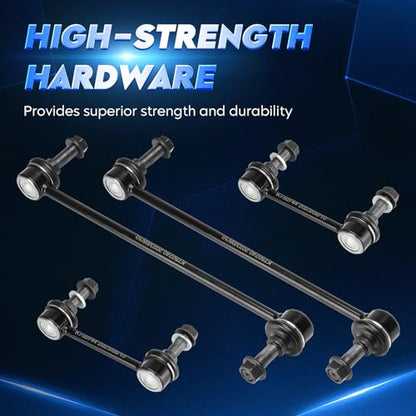 Front Strut Assembly & Sway Bar Links for 2013-2018 Ford Fusion 2.0L Except 19" Wheels, Shock Absorbers Replace 172638 6PCS - size: Front (13-18 FUSION)