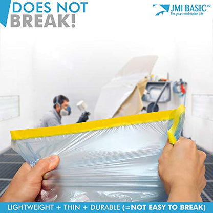 Pre-Taped Masking Film for Car Painting – 26 Inch x 65 Feet Tape and Drape - size: 25 Inch - 1RL