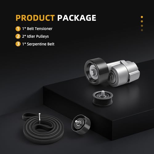 Belt Tensioner Serpentine Belt Idler Pulley Kit for Hyundai Sonata 11-24 - size: for Tucson/Sonata 2011-2014