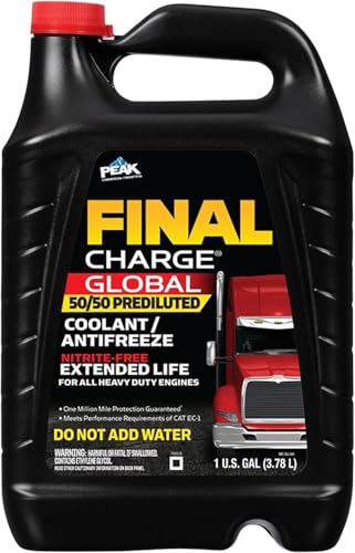 Belgrade Parts & Service, Inc. Peak Final Charge Global Extended Life 50/50 Prediluted Antifreeze/Coolant for All Heavy Duty Engine Cooling Systems, 1 Gal.