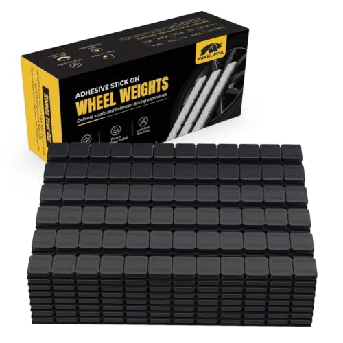 MIKKUPPA 1/4oz Adhesive Stick on Wheel Weights, Black 0.25oz, 144oz/Box - color: Black, size: 576 PCS