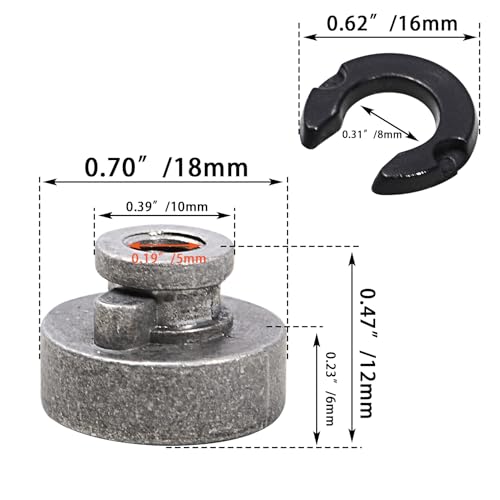 FOVPLUE Fender Seat Nut Kit, for Harley 1997-2019 Softail, FLT Touring - color: SLIVER NUT/WASHER