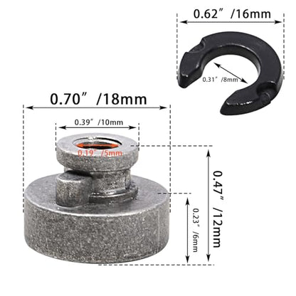 FOVPLUE Fender Seat Nut Kit, for Harley 1997-2019 Softail, FLT Touring - color: SLIVER NUT/WASHER