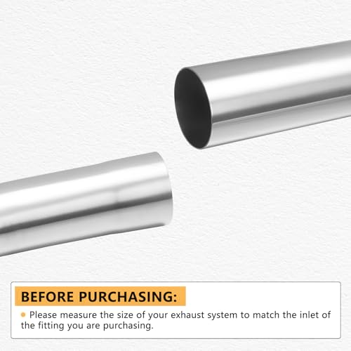 LCGP 2" Stainless Steel Custom Exhaust Kit Tubing Mandrel Bend Pipe Elbow Straight Pipe U-Shaped Pipe 8 Pcs - size: 2", style: Stainless Steel