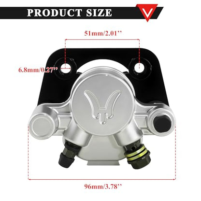 PRO BAT Rear Disc Brake Caliper Brake Cylinder - color: Silver