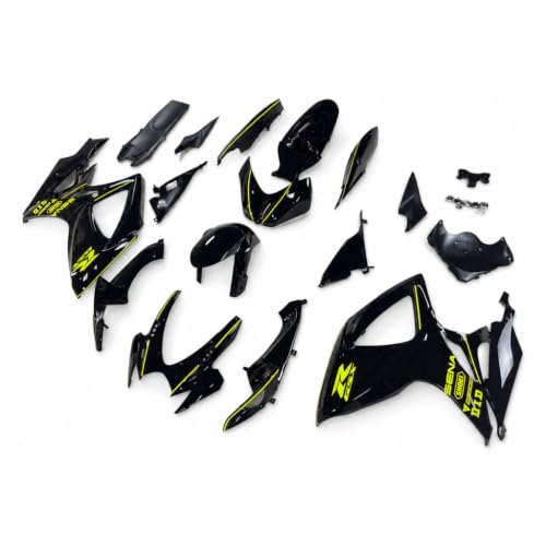 YTL -Fluorescent Black Full Fairing Fit for Suzuki 2006-2007 GSXR 600/750 - color: 006-Fluorescent Black