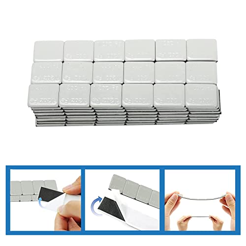 Tire Balancing Wheel Weights Stick-On Adhesive 1 OZ Gray 144 pcs 9 LBS Lead-Free - color: Gray, size: 144 Ounce (Pack of 1)