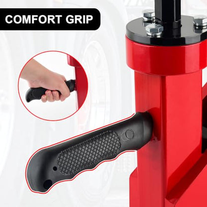 Manual Tire Bead Breaker fit for 14" - 22.5" Rim Tires Adjustable Hammer Tires Changer Tire Removal Tools for ATV SUV Truck Tractors Car and More (Red) - style: red Bead Breaker