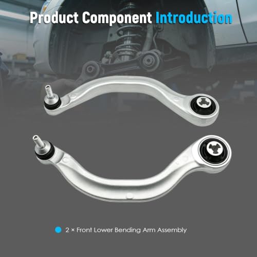 2pc Front Lower Bending Arm Compatible with Model 3 Y 19-24