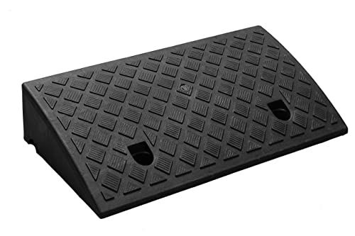 Curb Ramp Portable Lightweight Heavy Duty Plastic Threshold Ramp for Driveway, Loading Dock, Sidewalk, Car, Scooter, Bike, Motorcycle - size: 4.25" 1PCS