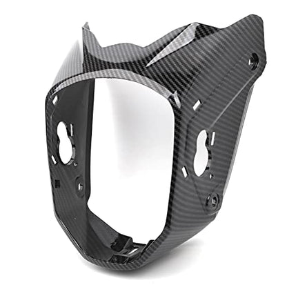 Mokuo Motorcycle Carbon Fiber Headlight Cover Fit for Honda Grom Msx 125 2013-2016 - size: Carbon Fibre, style: Head Light Cover