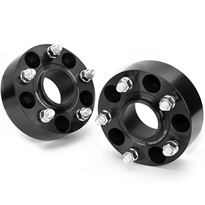 dynofit 2in Wheel Spacers 5x5 for 2007-2018 Wrangler JK/JKU, 5x127mm Hub-Centric 71.5mm Thread 1/2"-20 for 1999-2010 Grand Cherokee WJ/WK, 2005-2010 Commander XK, Real Forged Aluminum Spacer, 4Pcs - size: 2 inch - 1/2-20 Studs