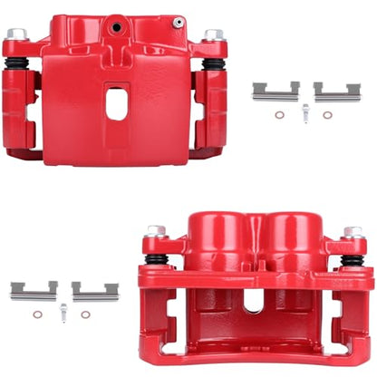 SCITOO 18-B4729 18-B4728 Front Left & Right Brake Calipers With Bracket - size: Front[18-B4729 & 18-B4728]