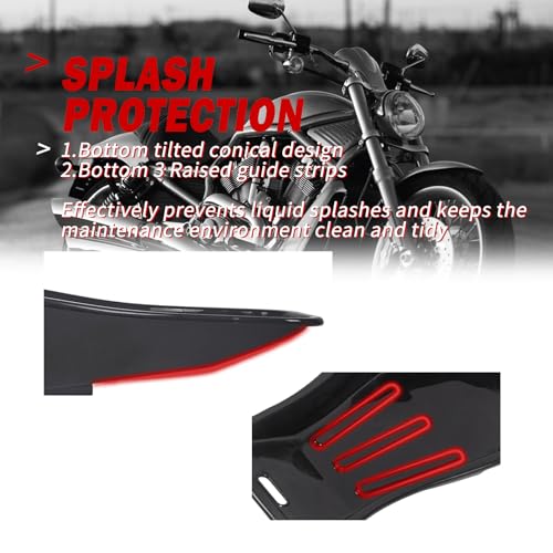 MOTO4U Oil Drain Pan Oil Change Storage Tray Container 2L for Low Profile Motorcycle Splash Repair Recovery
