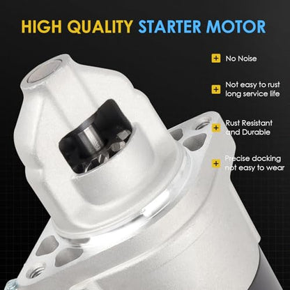 19169 New Starter Motor Replacement for Kawasaki FX730V FX691V FX600V FX651V FX541V FX481V, John Deere 636M 652R 648R Z445 Z920A WHP52A WH48A, 428000-6600 21163-0756 21163-0754 - color: 19169