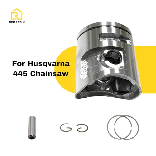 42mm Piston Kit with Ring Compatible with Husqvarna 445 Chainsaw Replaces OEM Part 544 08 84-03 Aftermarket Engine Rebuild Kit