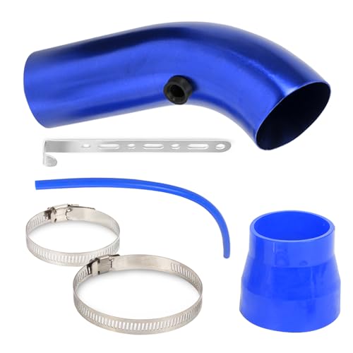 BARTOO 3 Inch Cold Air Intake Pipe Turbo Piping for Car Truck Blue - color: Z-Blue Pipe