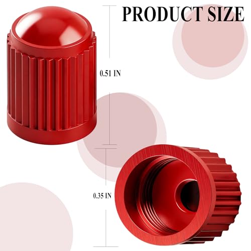 15PCS Plastic Tire Valve Stem Caps, Corrosion Resistant, with O Rubber Ring, Airtight Seal Heavy Duty Dustproof Tire Valve Stem Covers for Cars, SUV, Trucks, Bikes, Motorcycles, Bicycles(Red) - color: Red, size: 15 pcs
