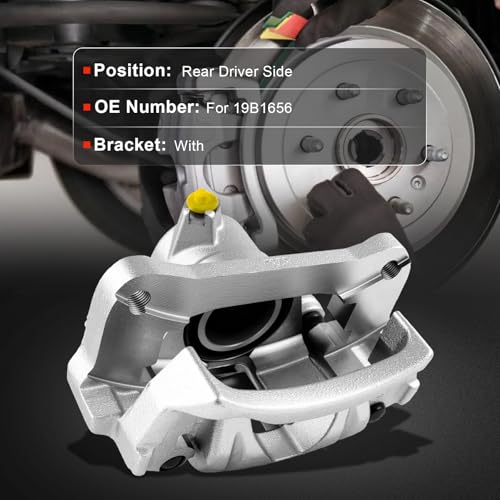 cciyu Rear Left Disc Brake Caliper Assembly with Bracket 19B1656 - size: Rear Left[19B1656]