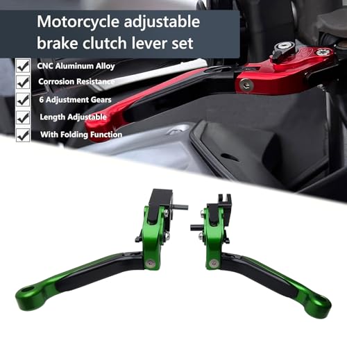 Brake Clutch Levers Replacement for ZX6R ZX6RR ZX636 2019-2025 - color: Black Green