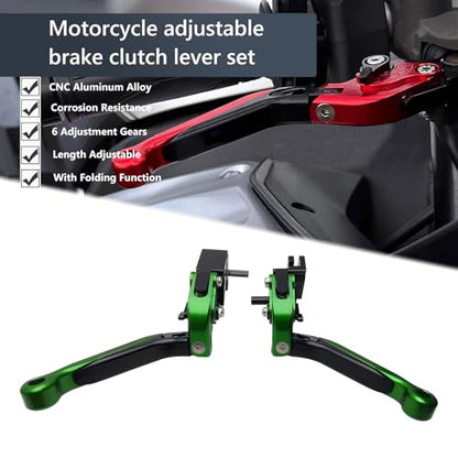 Brake Clutch Levers Replacement for ZX6R ZX6RR ZX636 2019-2025 - color: Black Green