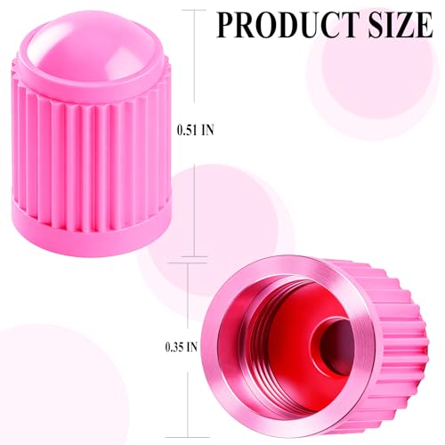 30PCS Tire Valve Stem Caps, Corrosion Resistant, with O Rubber Ring, Airtight Seal Heavy Duty Dustproof Tire Valve Stem Covers for Cars, SUV, Trucks, Bikes, Motorcycles, Bicycles(Pink) - color: Pink, size: 30 pcs