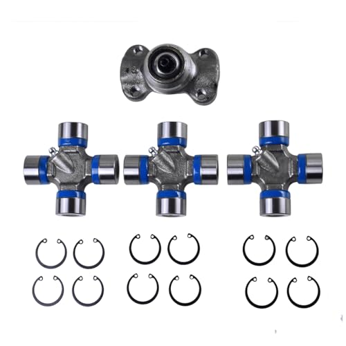 BestParts Front Driveshaft 3x Universal Joints with Spicers and CV Socket Rebuild Kit Compatible with Jeep Wrangler TJ Compatible with Cherokee XJ Replace 211355X 5-153X