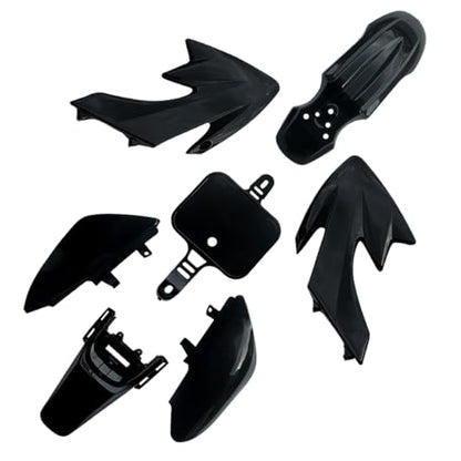 Thickened Plastics Kit, Hyssk Red & White Dirt Bike Fairings Fenders for Honda CRF50 XR50 CRF XR 50 SSR Trail Pit Bike
